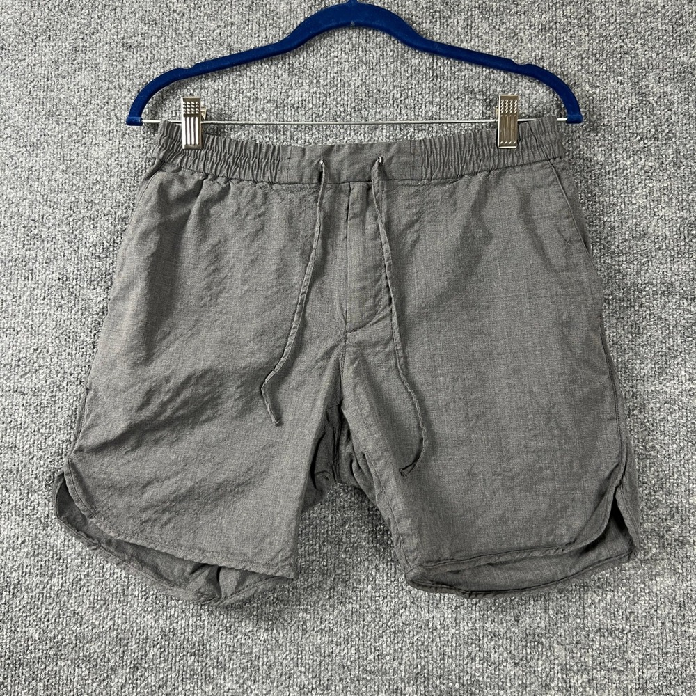 Massimo Dutti Shorts Mens Size M Grey Italian Fabric Drawstring Portugal